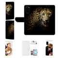 Flipcase Handy Tasche Cover Case Bilddruck Leopard für Samsung Galaxy A52