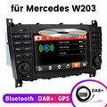 7 Zoll Autoradio GPS Navi DAB+ RDS SWC Für Mercedes Benz C-Klasse W203 CLK 209