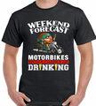 Motorräder T-Shirt Wochenendvorhersage Trinken 2 Herren Superbike Moto GP Fahrrad Biker