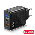 65W Schnell Ladegerät USB Typ C Netzteil PD 2-Port für Notebook Laptop Hand N6W4