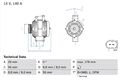 BOSCH Lichtmaschine Generator Lima 0 986 046 180 +134.48€ Pfand für VW TIGUAN CC