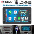 Autoradio Carplay Android13 2+32G GPS +KAM RDS Für Alfa Romeo 159 Brera Spider