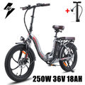 E-Bike Klapprad 20 Zoll Damen Herren Elektrofahrrad 250W 18AH Pedelec E-Citybike