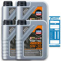 4x 1 Liter Liqui Moly Motorenöl Motoröl Top Tec 4200 5W-30 4 L Oil Öl Oel 3706