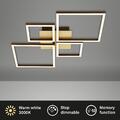 BRILONER Deckenleuchte Frame LED 44W 75CM Deckenlampe Dimmbar Schwenkbar