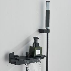 Badewannenarmatur Duschset Handbrause Wasserfall Wasserhahn Bad Wannen Armatur