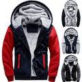 Fleece Gefüttert Hoodie Herren Kapuzen Sweatjacke Winter Coat Warm Outdoormantel