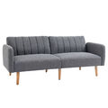 Schlafsofa Klappsofa 2-Sitzer Stoffsofa Sofa mit Schlaffunktion Leinen-Touch
