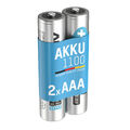 ANSMANN Micro AAA Akku 1,2V Typ 1100mAh - leistungsstark & aufladbar, 2 Stück