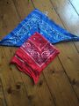 Bandana Halstuch Biker Nikki Paisley Kopftuch Baumwolle Piratentuch BLAU