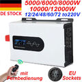 8000W 12000W Max 12V 24V 48V - 230V Reiner Sinus Spannungswandler Wechselrichter