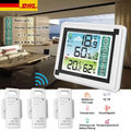 LCD Funk-Wetterstation mit Außensenor Thermometer Hygrometer Digital Weather DE,