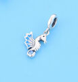 Charm Perle 925 Silber Seepferdchen Dangle Tier - Anhänger für Pandora Armband