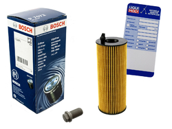 Bosch Ölfilter + Ölablassschraube Audi A1 Q3 Seat Ibiza Leon Skoda Rapid VW CC