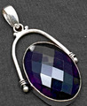 Großer Silberanhänger , 925, mit Amethyst  !!