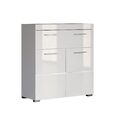 trendteam smart living - Amanda - Kommode - Weiß Hochglanz - Sideboard - (BxH...