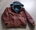 Kinder "Leder" Jacke Größe 122 braun mit Kapuze