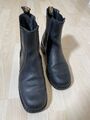 Camel Boots Biker Herren Damen Schwarz Leder 41 42 ca 26cm schmal Innensohle vtg