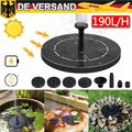 Solar Pumpe Rund Teichpumpe Fontäne Gartenteich Springbrunnen Wasserspiel 190L/H