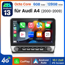 10.1” Android Carplay Autoradio Für Audi A4 S4 RS4 00-2009 GPS Nav WIFI BT DAB+