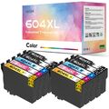 10x Patronen kompatibel für Epson 604 XL XP-2200 3200 4200 WF-2910 2930 2950 DWF