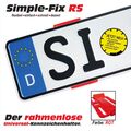 Simple-Fix RS rot rahmenloser Kennzeichenhalter exklusives Universal Komplettset