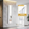 Design Paneelheizkörper Vertikal mit Spiegel mittelanschluss Weiß 1800x500mm