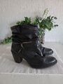 Rieker Damen Stiefel Stiefelette, Schwarz, Gr. 41,Boots, Western, Biker