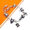 Hello Kitty 925 SILBER Bettel Armband Charm Murano Sicherheitskette Anhänger