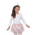 Kinder Mädchen Fantasie Einhorn Set Hupe Kopfband Ohren Pink Rainbow Tutu Rock