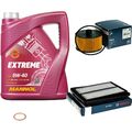 BOSCH Inspektionspaket 5 L MANNOL Extreme 5W-40 für Nissan Qashqai II 1.2 DiG-T