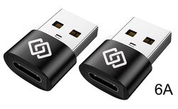 2x USB A auf USB C Adapter Ladeadapter Datenübertragung Stecker OTG✅ VERSAND AUS DE ✅ BLITZVERSAND ✅ DEUTSCHER HÄNDLER ✅