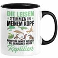 Reptilien-Besitzer Tasse Geschenk Schlangen Echsen Die Leisen Stimmen In Meinem