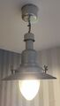 Vintage / Retro Metall Industrial Pendelleuchte Deckenlampe mit Glas - 2 verfügbar 