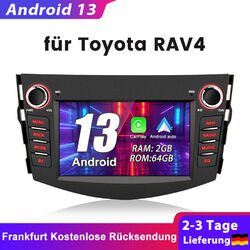 Carplay Autoradio Android 13 GPS Navi BT WIFI SWC 64G Für Toyota RAV4 2006-2012