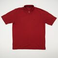 PIERRE CARDIN Herren Poloshirt Gr. XL rot Kurzarm Logo Brusttasche Zipper Shirt