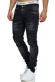  Herren Jeans Hose Basic Stretch Jeanshose Regular Slim NEU 206-2 Siyah