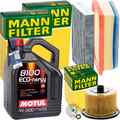 MANN INSPEKTIONSPAKET+5L MOTUL 8100 5W-30 MOTORÖL passend für DACIA DOKKER LODGY