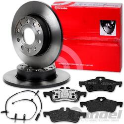 brembo BREMSSCHEIBEN 259mm + BELÄGE HINTEN passend für MINI R50 R53 R52HA 259x10mm // mit Warnkontakt // Baujahr 2001 - 2006