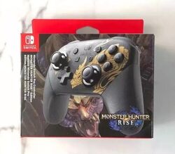 Nintendo Switch Pro Controller Monster Hunter Rise Edition NEU OVP