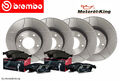 Brembo Bremsscheiben Geschlitzt+ Beläge  für VW GOLF 4 BORA OCTAVIA VORNE+HINTEN