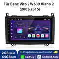 Carplay Für Benz Vito 2 W639 Viano 2 03-2015 Android 13 Autoradio GPS SWC 2+64G