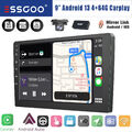 4+64G 9'' 2DIN Android 13 Autoradio Carplay GPS NAVI BT WIFI RDS USB DAB+ Kamera