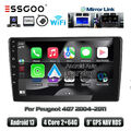 Für Peugeot 407 2004-2011 9" Carplay Autoradio Android 13 32G GPS RDS IPS Kamera