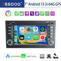 Für Audi A4 8E 8H B6 B7 2000-2009 Carplay Android 13 Autoradio GPS NAV KAM 2+64G