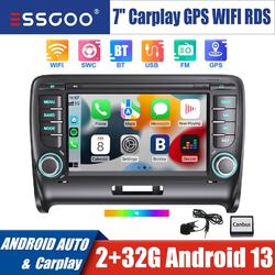 Für Audi TT MK2 8J 2006-2014 7" Carplay Android 13 Autoradio GPS Navi Bluetooth