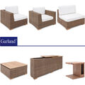 Poly Rattan Lounge Sitzgruppe Gartenmöbel Teak Holz Loungemöbel Sitzmodule Set 