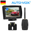 AUTO-VOX Kabellos Rückfahrkamera mit 4.3" LCD Monitor Funk Nachtsicht Rückseite