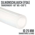 Silikon Silicon Milch Schlauch transparent lebensmittelecht FDA 2 - 25mm 