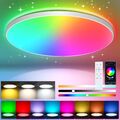 30cm RGB LED Deckenleuchte Dimmbar Deckenlampe Wohnzimmer Mit App Fernbedienung